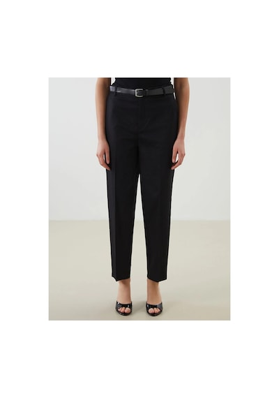 LC Waikiki Lcw Beli Kemerli Havuç Kesim Kadın Pantolon New Black