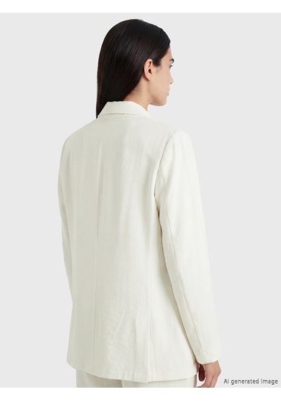 Lcw Studıo Beyaz Kruvaze Yaka Kadın Blazer Ceket