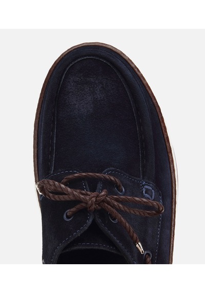 Hotiç Erkek Süet Deri Lacivert Bağcık Detaylı Günlük Loafer 02ayh319380a680 02ayh319380a680