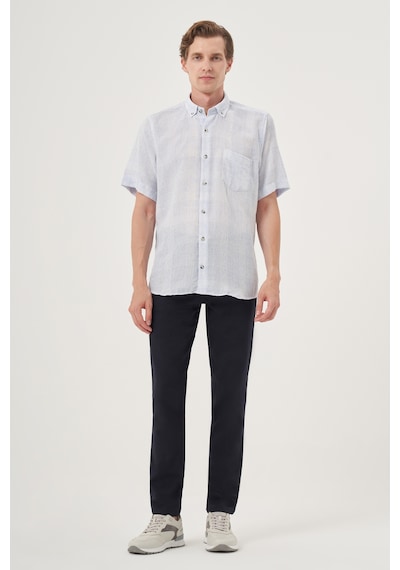 Morven Erkek A. Mavi Keten Trend Regular Fit Düğmeli Yaka Kısa Kol Gömlek 25ys004023311 A. Mavi Morven Erkek A. Mavi Keten Trend Regular Fit Düğmeli Yaka Kısa Kol Gömlek 25ys004023311 A. Mavi