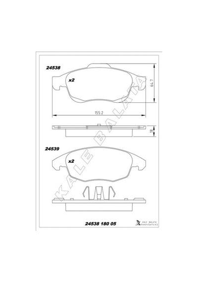 Ön Fren Balatası Peugeot Partner 08-11 P5008 09-17 Cıtroen Berlıngo 08- C4 Pıcasso 06-15 Ds4 Depomıx - 57 11-18 D 77587770