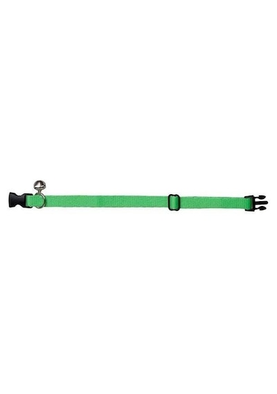 Toptan 10 Adet Neon Yeşil Zilli Ayarlanabilir Kedi Boyun Tasması 22-30 Cm-21502