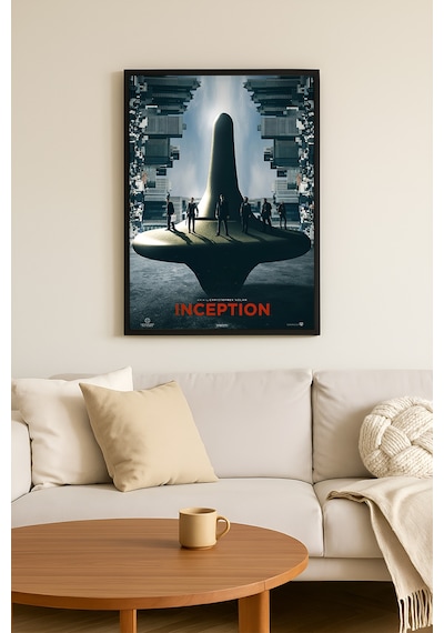 Inception Siyah Ahşap Çerçeveli Poster, Film Duvar Tablosu
