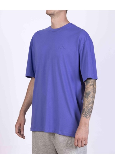 Kappa Logo Adam Erkek Mor Oversize Tişört