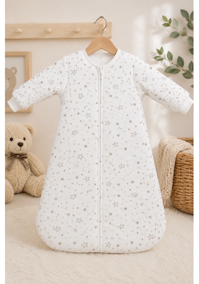Babyhola Elyaflı 2.5 Tog Torba Uzun Kollu Uyku Tulumu 2711 Ekru