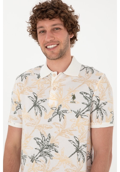 U.S. Polo Assn. Erkek Regular Fit Polo Yaka Beyaz Tişört 50300401-VR013