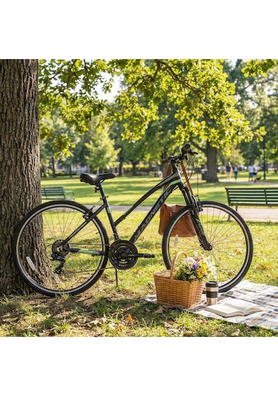 Ümit 2864 Magnetic Lady MSV 28 Jant 21 Vites V Fren Shimano Kadın Şehir Bisikleti Siyah Mint