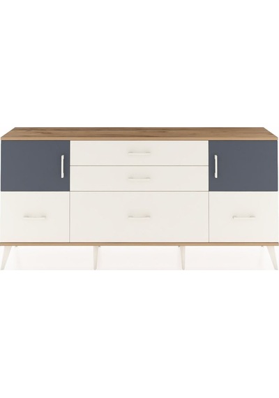 Arges Konsol 2 Raflı 5 Çekmeceli 2 Kapaklı 176x30x83 Çam-antrasit/aytaşı Antrasit/aytaşı Arges Konsol 2 Raflı 5 Çekmeceli 2 Kapaklı 176x30x83 Çam-antrasit/aytaşı Antrasit/aytaşı