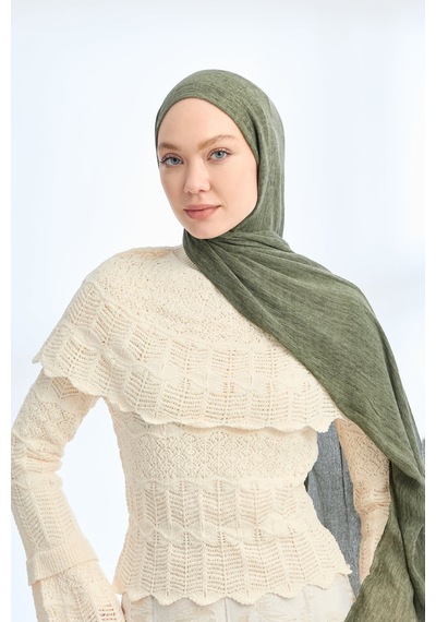 Armanda Organic Touch Viskoz Şal- 3601 Açık Haki