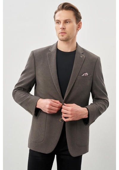İmza Koyu Bej Desenli Örme Mono Yaka Tam Astar Esnek 6 Drop Comfort Fit Casual Ceket 1002245163 Koyu Bej İmza Koyu Bej Desenli Örme Mono Yaka Tam Astar Esnek 6 Drop Comfort Fit Casual Ceket 1002245163 Koyu Bej