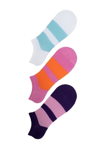 The Socks Company 3 Çift Kadın Patik Çorap Çok Renkli