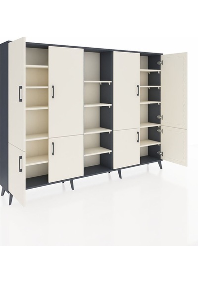 Arges Dolap 14 Raflı 8 Kapaklı 220x30x163 Antrasit-aytaşı Aytası - Antrasıt Arges Dolap 14 Raflı 8 Kapaklı 220x30x163 Antrasit-aytaşı Aytası - Antrasıt