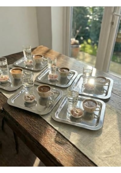 Lı Gümüş Ahşap Stantlı Dörtgen Baharatlık Seti Diğer