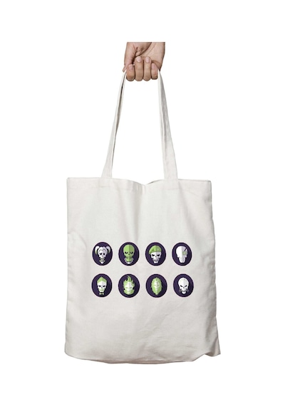 Art Hediye Suicide Squad Icons İki Tarafı Kalıcı Baskılı Yıkanabilir Okul Plaj Omuz Bez Çantası Çok Renkli