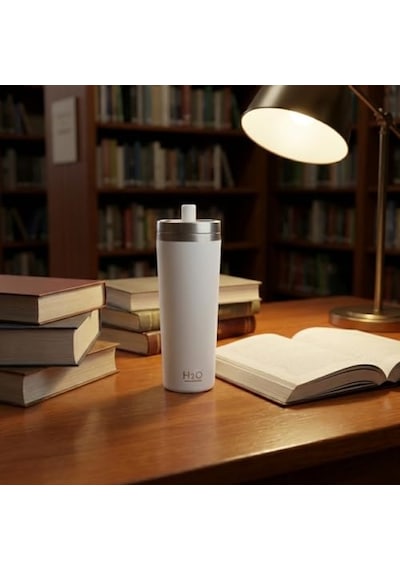 Gri Paslanmaz Çelik Pipetli Termos Kupa - 660 Ml Büyük Boy Venti - Sıcak Ve Soğuk Tutan Mug - Araç Ve Ofis Tipi Diğer