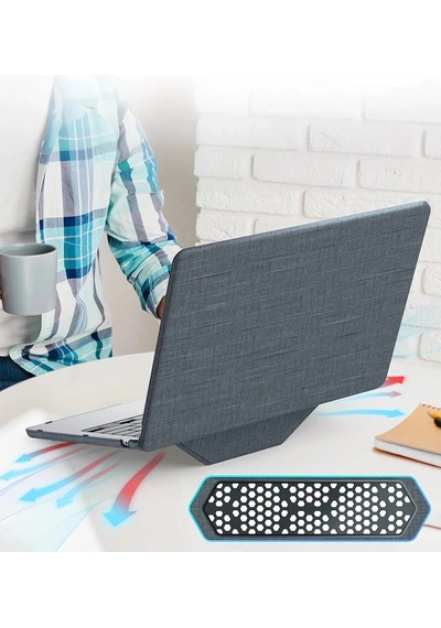 Mey İthalat Macbook Pro 13 2020 Macbook Kumaş Kapak - Gri