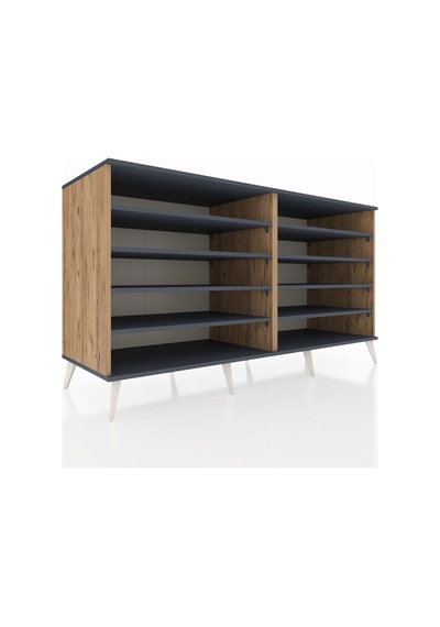 Kronos Konsol 8 Raflı 176x59x99 Çam-antrasit Çam-antrasit Kronos Konsol 8 Raflı 176x59x99 Çam-antrasit Çam-antrasit