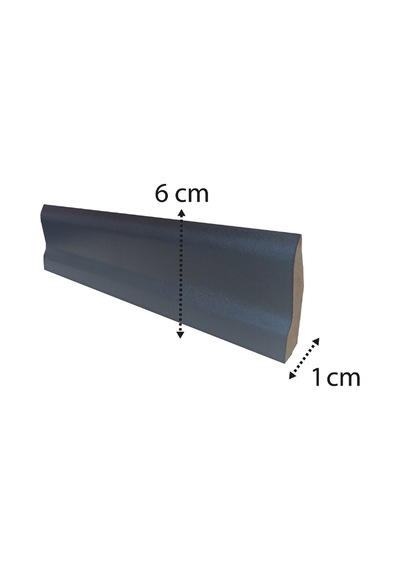 Columba Siyah Mdf Süpürgelik 6 Cm