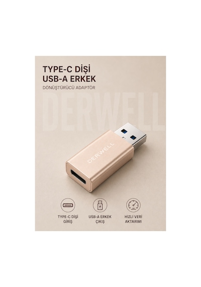 Yeni 2026 Type-c Dişi To Usb-a Erkek Dönüştürücü Adaptör Yüksek Hızlı Veri Aktarımı Pd Hızlı Şarj Desteği Laptop Telefon Pc Uyumlu Mini Metal Kasa Otg Çevirici Aparat