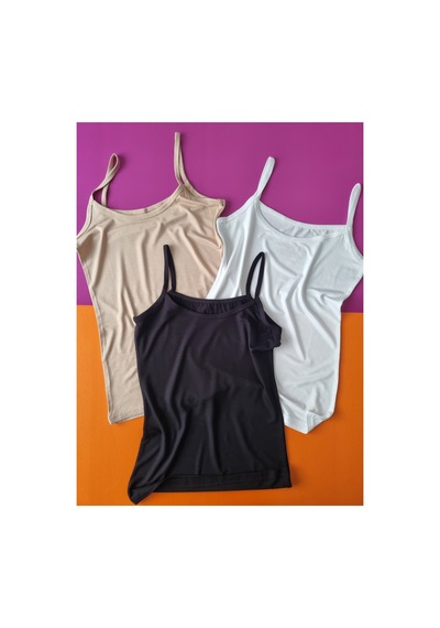 Demirsa Boutique İnce İp Askılı Bambu Kumaş 3'lü Siyah, Ten Ve Beyaz Renk Kadın Atlet Beyaz-siyah-ten Demirsa Boutique İnce İp Askılı Bambu Kumaş 3'lü Siyah, Ten Ve Beyaz Renk Kadın Atlet Beyaz-siyah-ten
