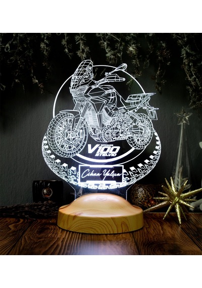 Moto Guzzi V100 Tt 3d Led Lamba Motor Guzzi Tutkunlarına Özel Motosiklet Hediyesi