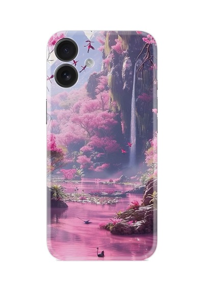 Apple iPhone Uyumlu Apple iPhone Uyumlu 16 Kılıf Boutique Baskılı Resimli Şelale Pcode -033