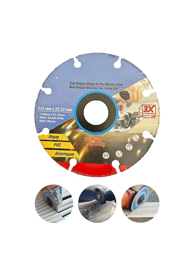 Ahşap Pvc Alüminyum Kesme Diski 115 Mm