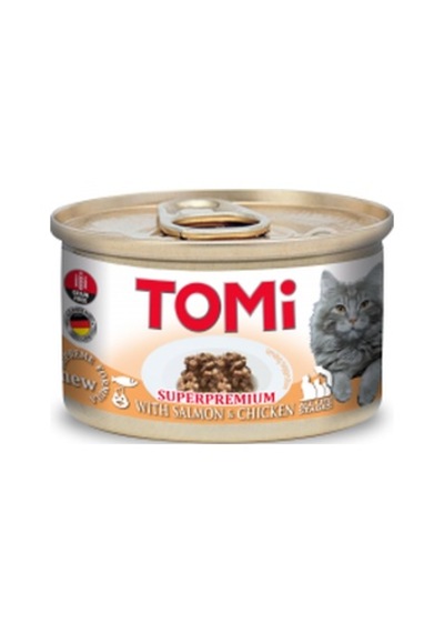 Tomi - 128 - Kedi Somonlu Tavuklu Yaş - Csmo-tex - Mama 85g