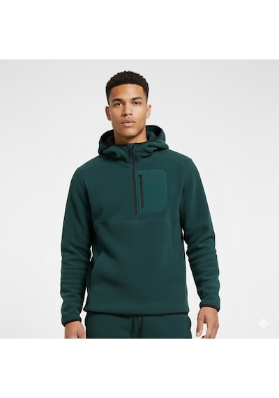 Puma Pumatech Erkek Yeşil Kapüşonlu Sweatshirt Yeşil