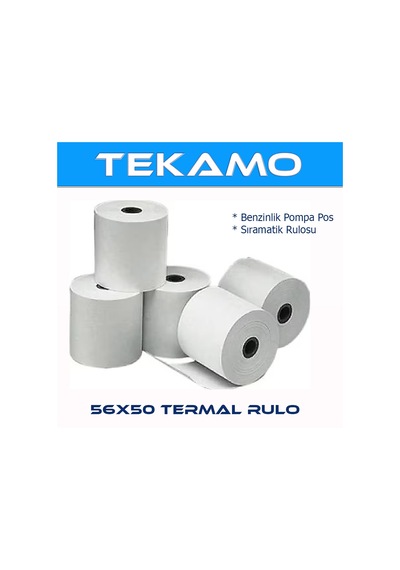 56x50 Pompa Yazarkasa Termal Pos Rulosu 50 Adet