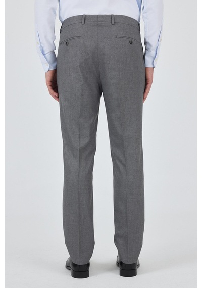 İmza Gri Esnek Yandan Cepli Comfort Fit Classic Pantolon 1003250154 Gri