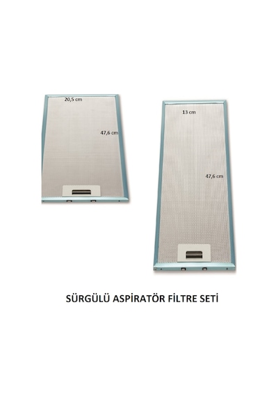 Sürgülü Aspiratör Filtre Seti- 20,5 X 47,6 - 13 Cm 320266851