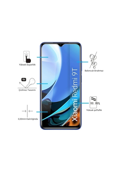 Ally Xiaomi Redmi 9t Tempered Kırılmaz Cam Ekran Koruyucu- 5775