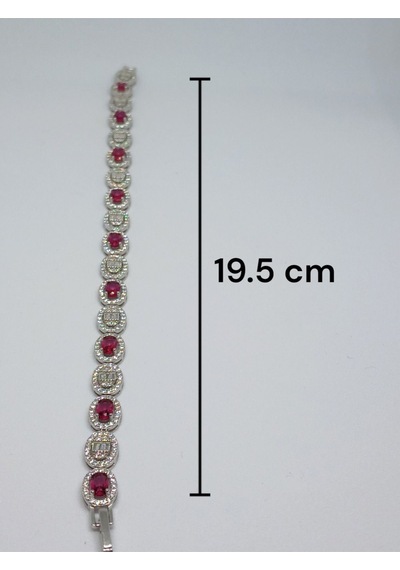 925 Ayar Gümüş Taşlı Bileklik - Zarif Tasarım Ve Şıklık 13,50 Gr. Gümüş