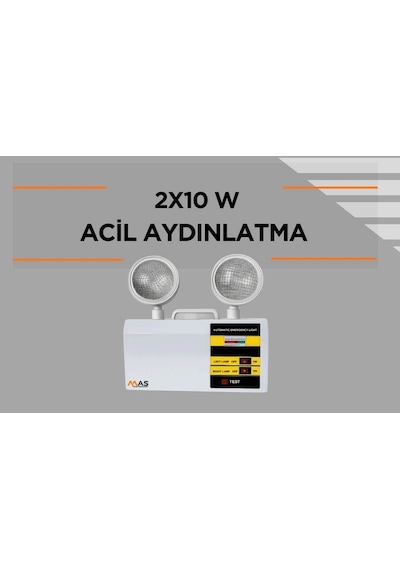 Çift Spot Led Acil Durum Aydınlatma Armatürü Çok Renkli