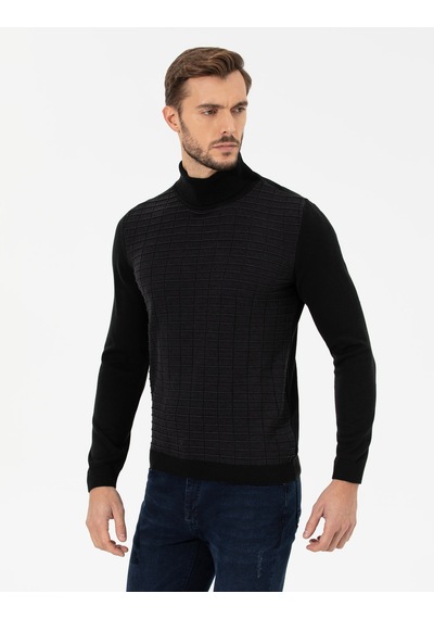 Pierre Cardin Erkek Siyah Triko Kazak 50259787-vr046 Siyah