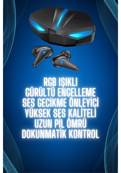 Bluetooth - 91 - Kulaklık Oyuncu Kulaklığı Rgb Işıklı Oyunlarda - Csmo-tex - Düşük Gecikme