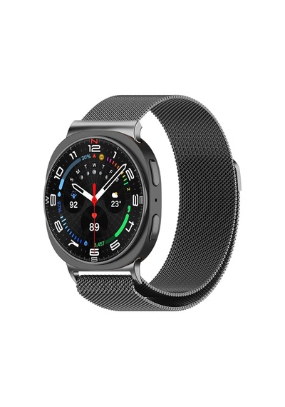 Samsung Galaxy Watch 8 44mm Milanese Loop İçin Kordon Siyah Galaxy Watch 8 44mm İle Uyumlu Kordon - Siyah Çok Renkli