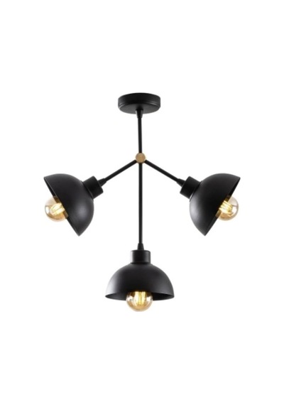 Akrobat Model Modern Üçlü Metal Sarkıt Avize Cafe Siyah Tek Ebat 50 X 35 506-97-3blksivma20b Diğer