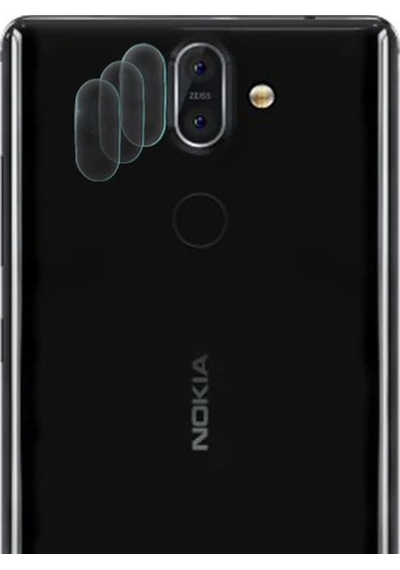 Gor Nokia 8 Sirocco Nano Kamera Koruyucu 3 Adet Set- 5775 Şeffaf