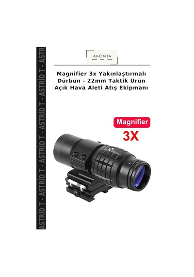 Magnifier 3x Yakınlaştırmalı Dürbün - 22mm Taktik Ürün Açık Hava Aleti Atış Ekipmanı