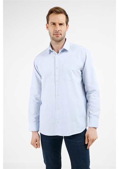 İmza Mavi - Beyaz Çizgili Desen Sert Yaka Uzun Kol Cepli Comfort Fit Pamuklu Gömlek 1004255277 Mavi - Beyaz İmza Mavi - Beyaz Çizgili Desen Sert Yaka Uzun Kol Cepli Comfort Fit Pamuklu Gömlek 1004255277 Mavi - Beyaz