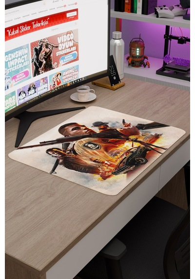 Mafia Kaymaz Dikişli Kauçuk Oyuncu Mousepad V3 - 48x40 Xl Gaming Mouse Pad Fare Altlığı