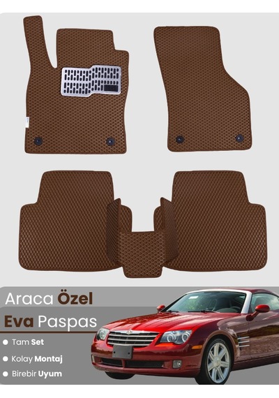 Chrysler Crossfire Coupe 2004-2008 Uyumlu Eva Paspas Tam Set Araca Özel,su Geçirmez 915
