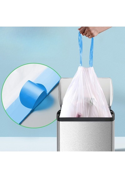 10 Paket Büyük Boy 65x70 Lavanta Kokulu Büzgülü Çöp Poşeti 100 Adet Çöp Torbası 60 Litre