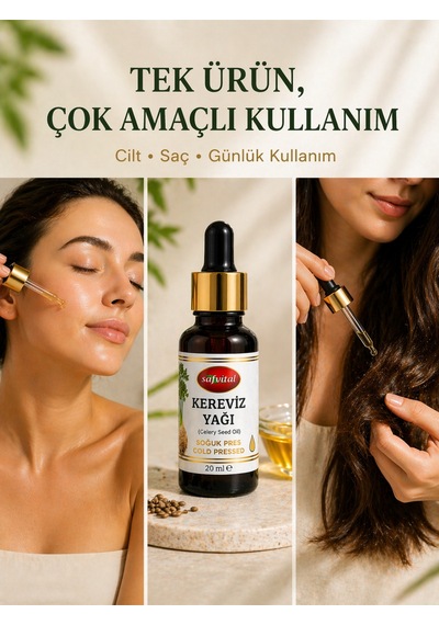 Kereviz Yağı 20 Ml Bitkisel Aromatik Bakım Yağı Cilt Saç Ve Günlük Kullanım İçin Yoğun Koku