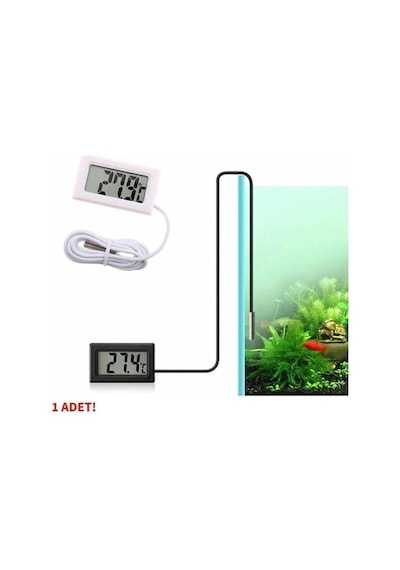 Sıcaklık Isı Termometresi Mini Dijital Isı Ölçer Ntc Sensör -50c 110c Buzdolabı Akvaryum Oda