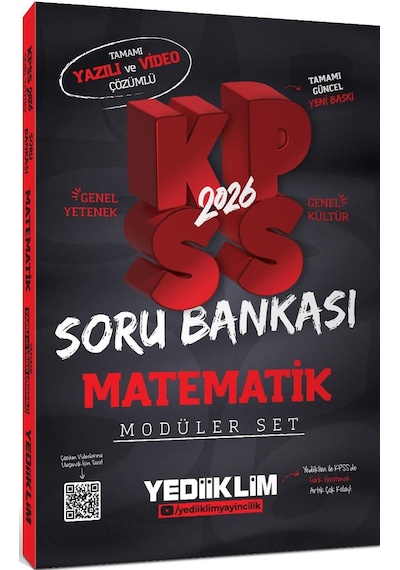 Yediiklim Yayınları 2026 Kpss Gy-gk Tamamı Hem Yazılı Hem Video Çözümlü Modüler Set Soru Bankası 5 Kitap