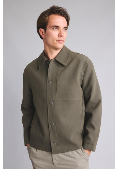 Defacto Regular Fıt Polo Yaka Astarlı Blazer Ceket G6393ax26aukh522 Haki-kh522