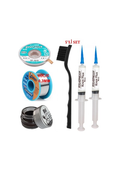 Mechanic Lehim Teli 0,3mm 40gr Havya Uc Temizleyici Rslasm Flux Ve Cp-3515 Lehim Emme Teli Seti09